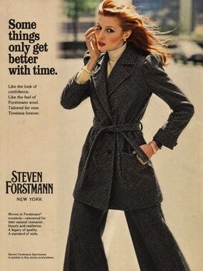 Vintage 1970s Stevens Forstmann x Charles Klein Coat • Made in USA